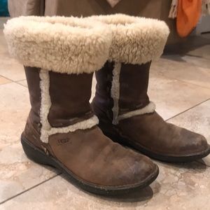 UGG Australia Fur Boots, size 9.